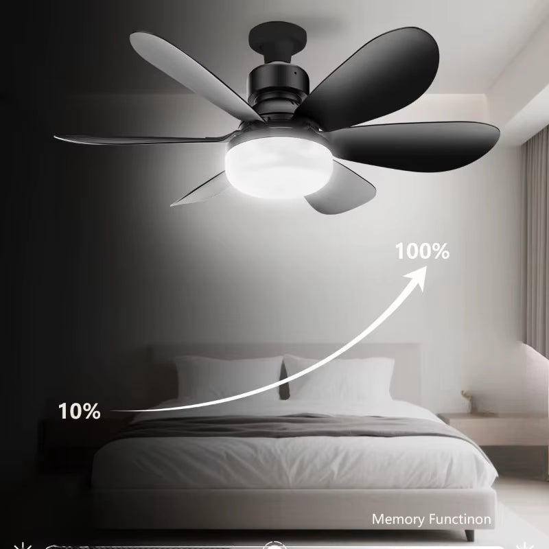 30W Ceiling Fan Light E27 with Remote LED Dimming Function Suitable for Living Room Study and Home Use 85-265V