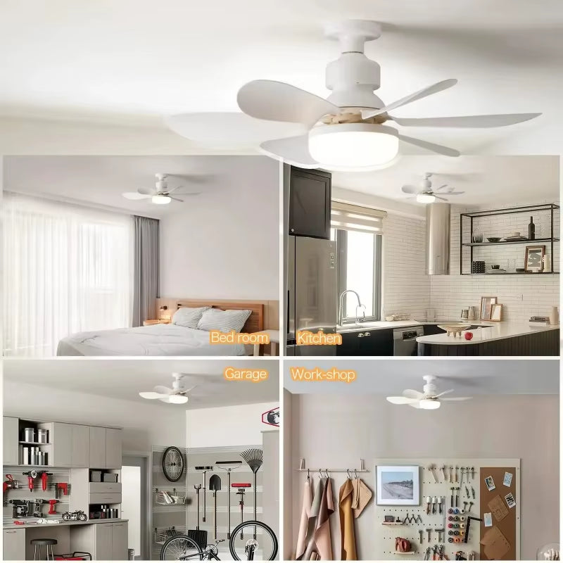 30W Ceiling Fan Light E27 with Remote LED Dimming Function Suitable for Living Room Study and Home Use 85-265V